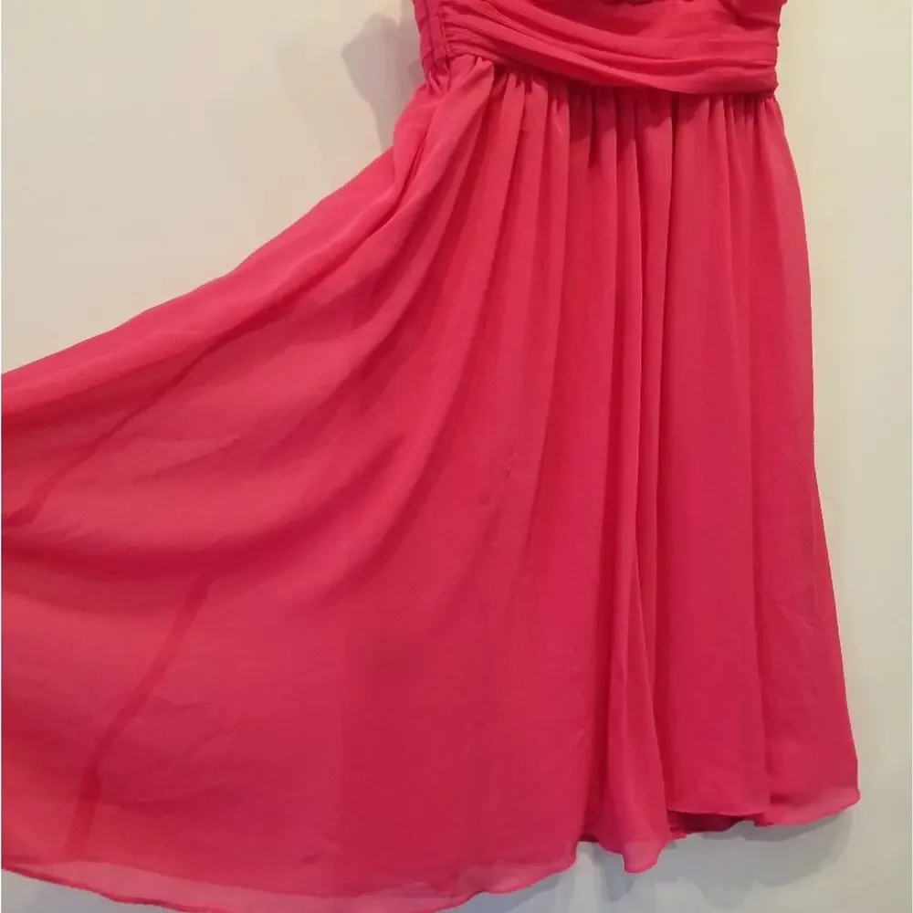 H&M Pink Strapless‎ Dress Hot Pink Party Dress Size 6